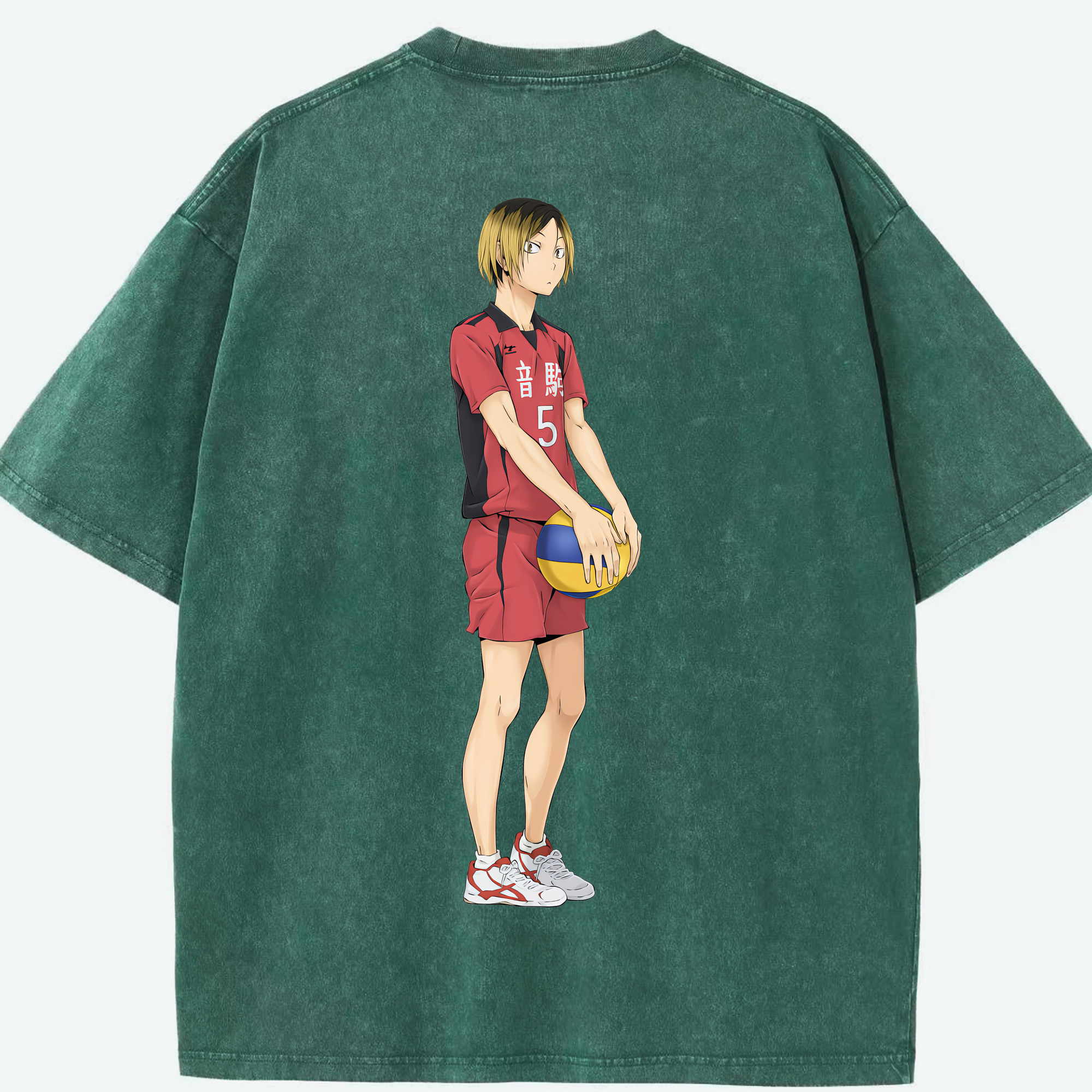 （画像用） ハイキュー!! Haikyu!! 綿100% ヴィンテージ風 半袖Tシャツ（背面プリント）